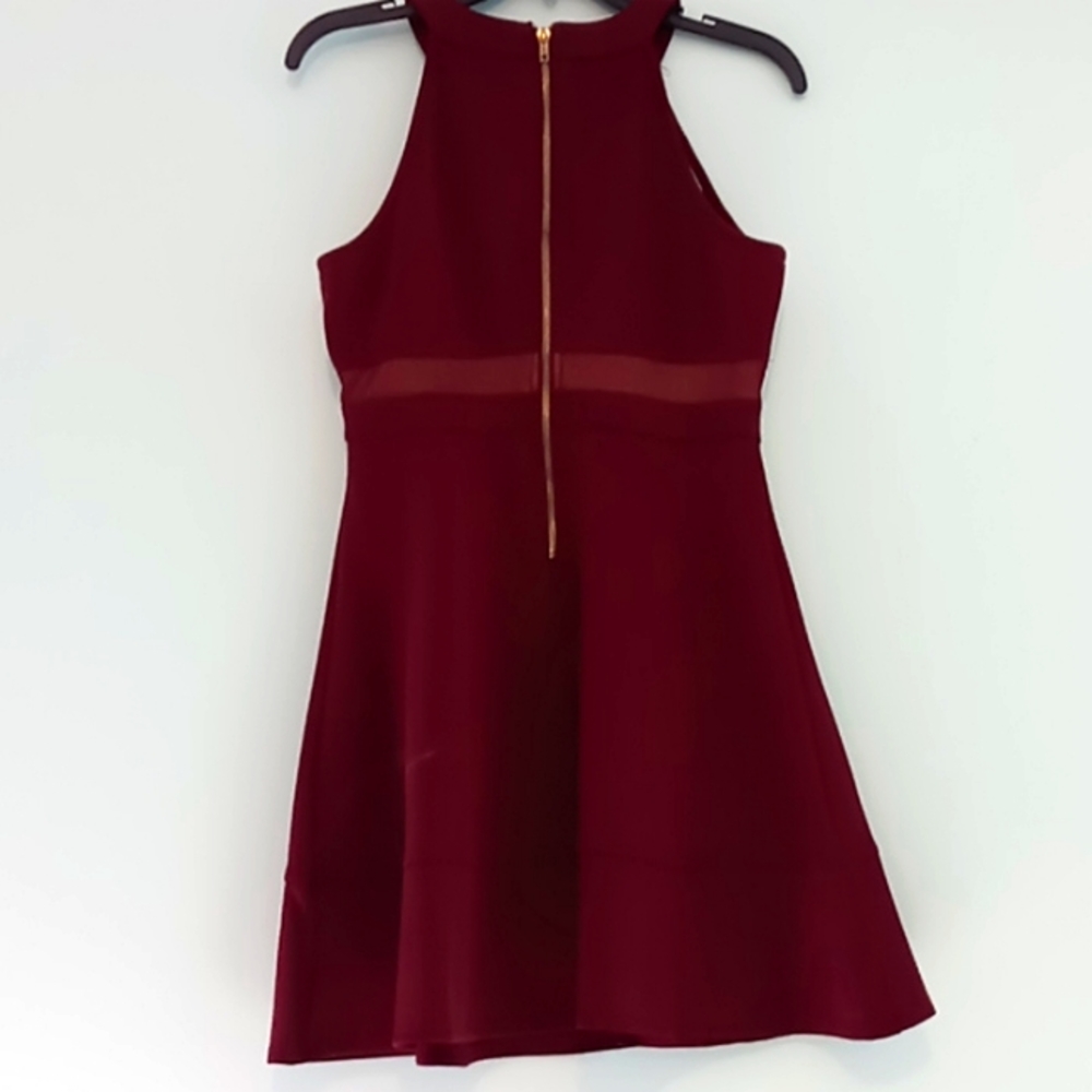 Women's  Burgundy Dress - Picture 3 of 5
